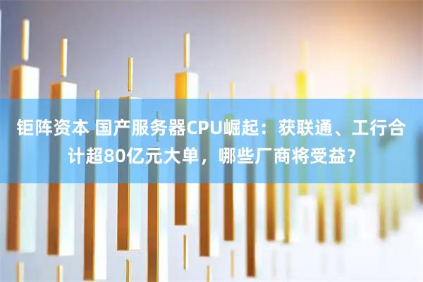 钜阵资本 国产服务器CPU崛起：获联通、工行合计超80亿元大单，哪些厂商将受益？