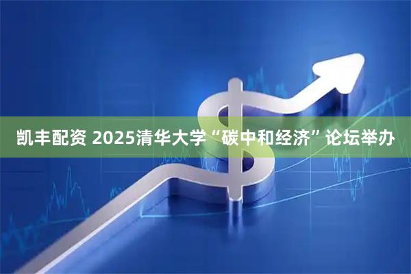 凯丰配资 2025清华大学“碳中和经济”论坛举办